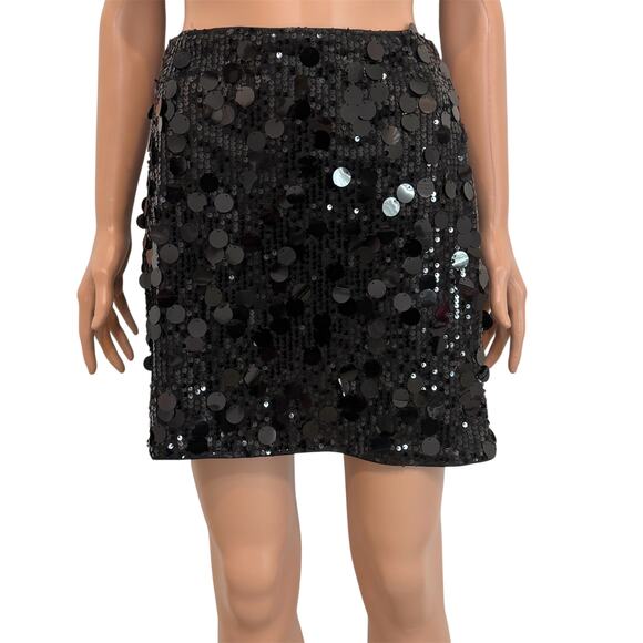 Kate Kasin medium sequin stretch mini skirt bodycon SK 2814 - Picture 13 of 13